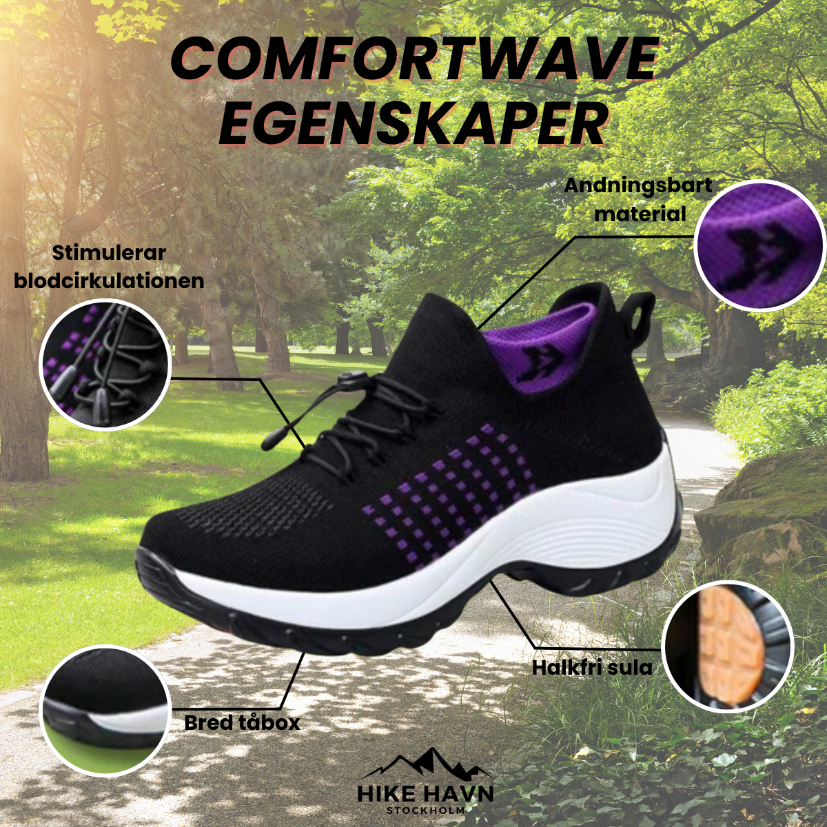 ComfortWave - Kvinnoergonomiske Komfortsko til Smertelindring