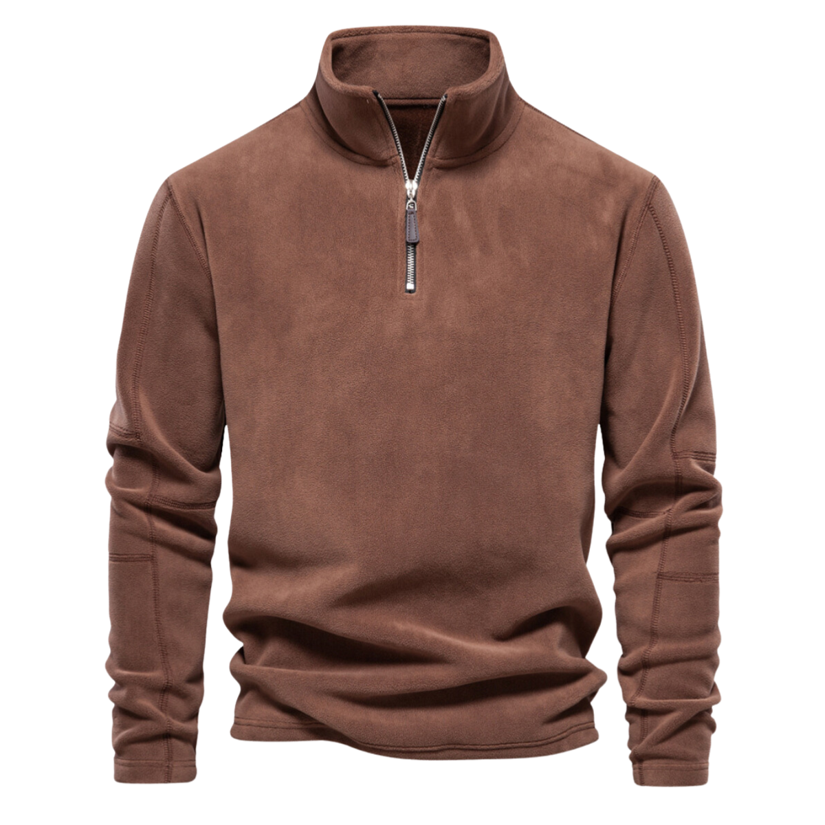 Ryder - Hyggelig Fleece Pullover med Kvartslynlås