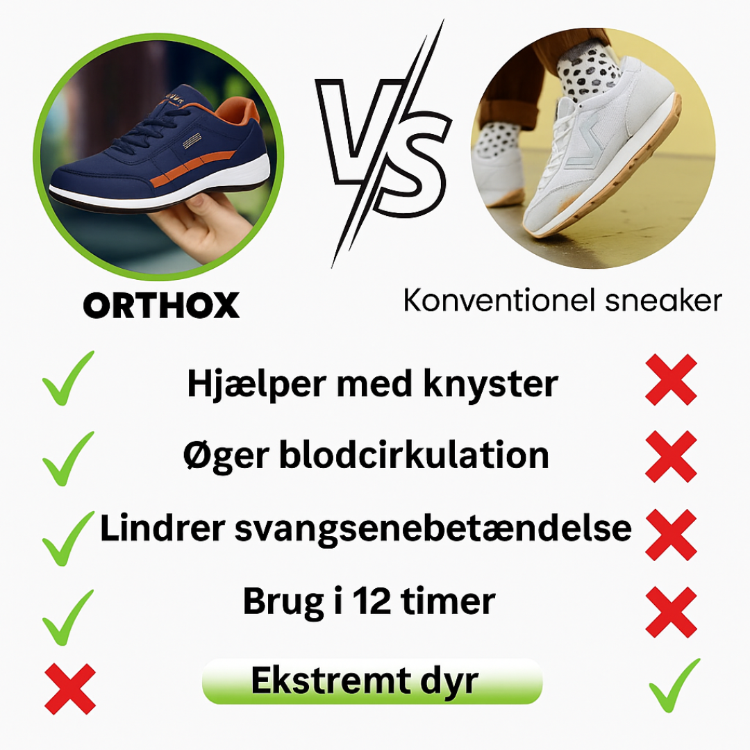 OrthoX - ergonomiske smertelindrende komfortsko Unisex