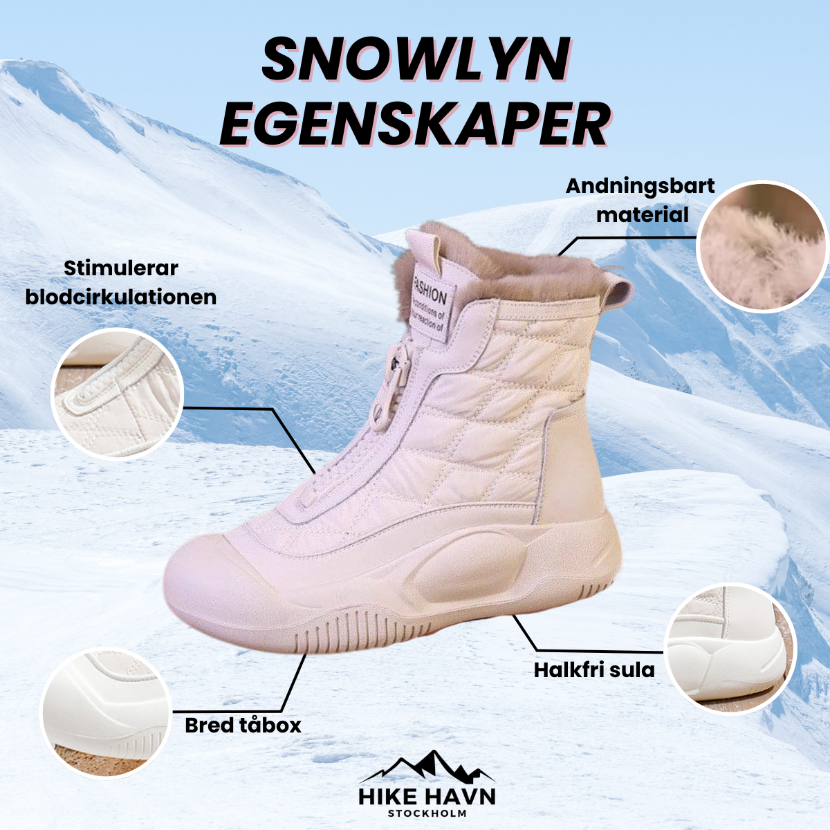 Snowlyn - Mocka Platform Fleeceforede Vinterstøvler