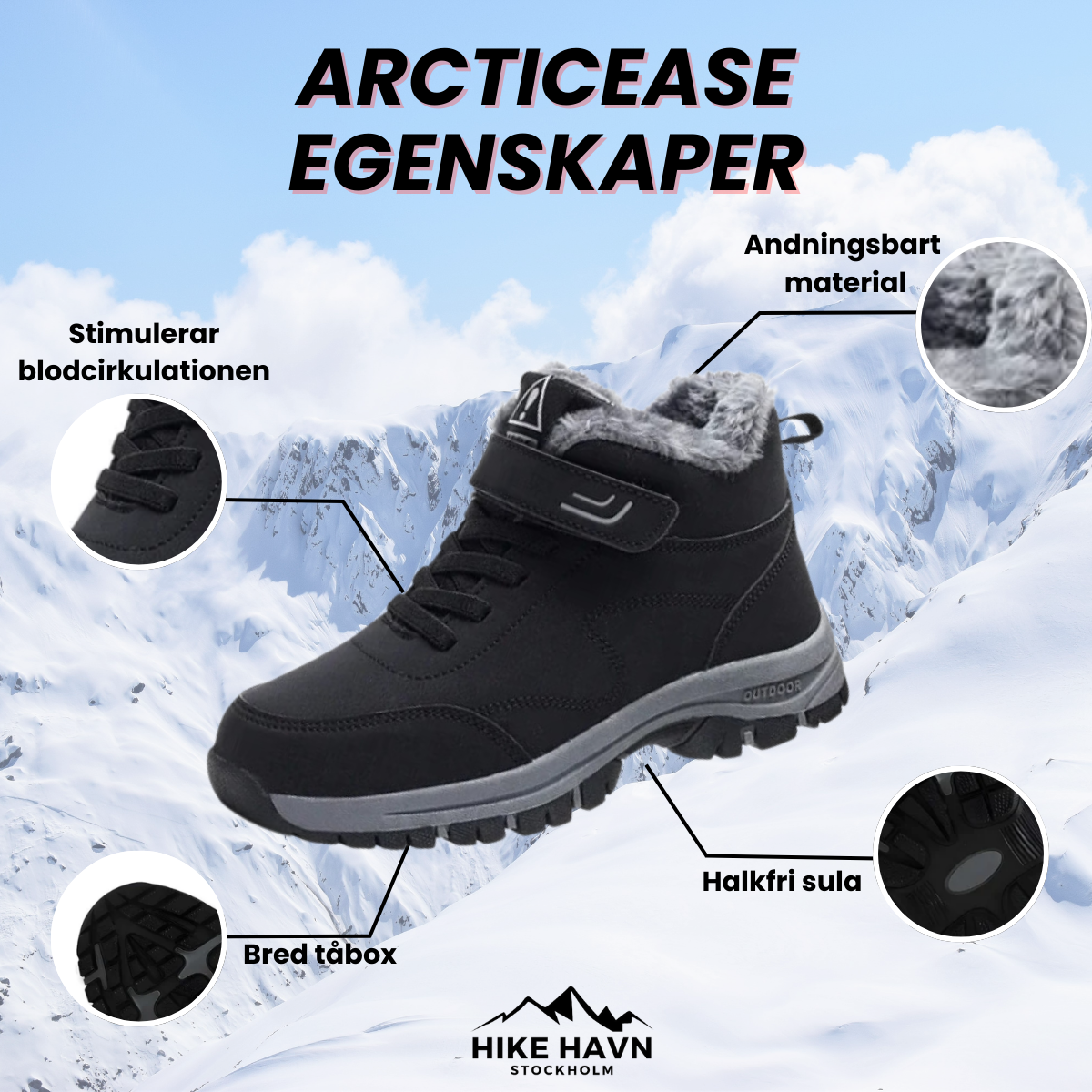 ArcticEase – Ortopædiske Vintervandrestøvler