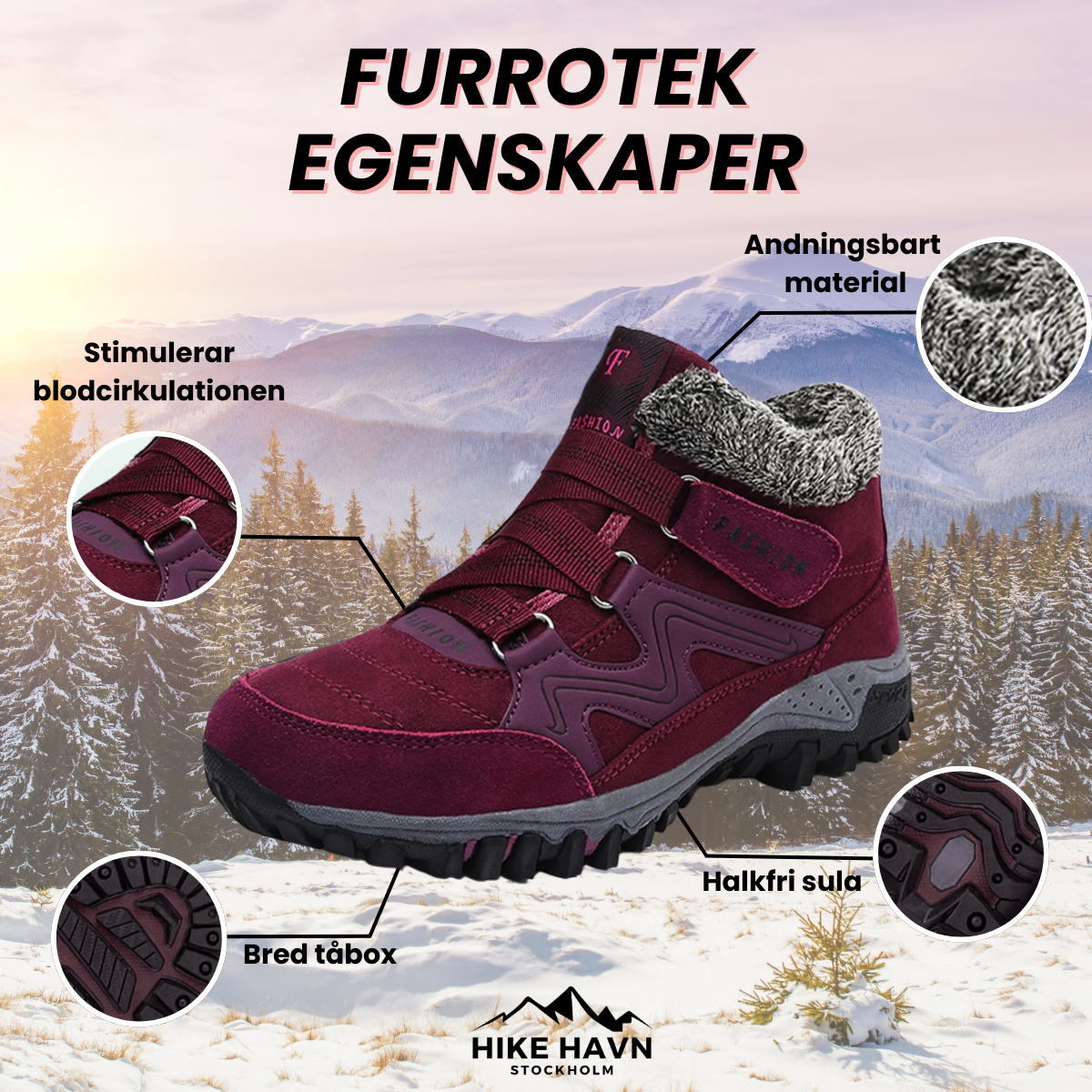 FurroTek – Høje Vinterstøvler med Pelsbeskyttelse