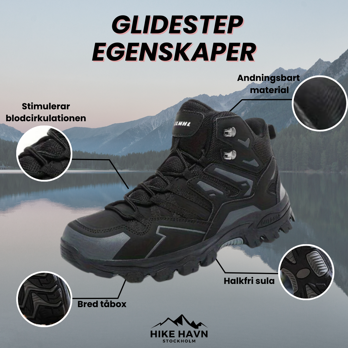 GlideStep - Ortopædiske vandresko