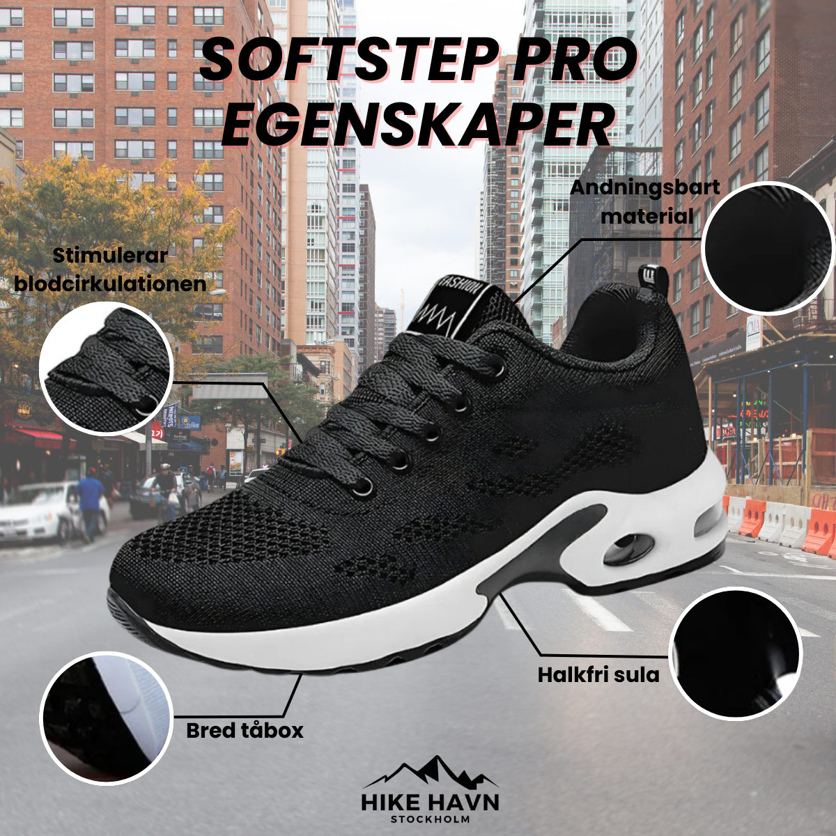 SoftStep Pro - Ortopædiske Vandresko med Smertelindring