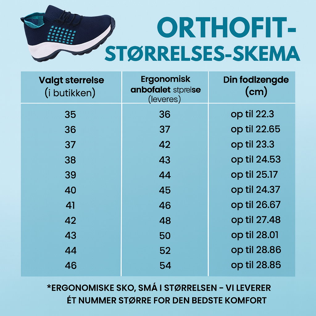 Orthofit - ergonomiske smertelindrende komfortsko til damer