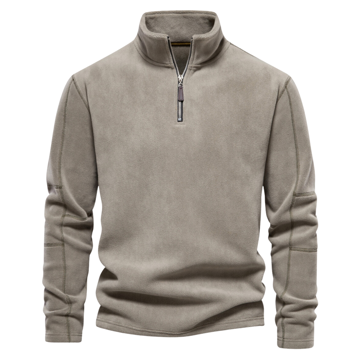 Ryder - Hyggelig Fleece Pullover med Kvartslynlås